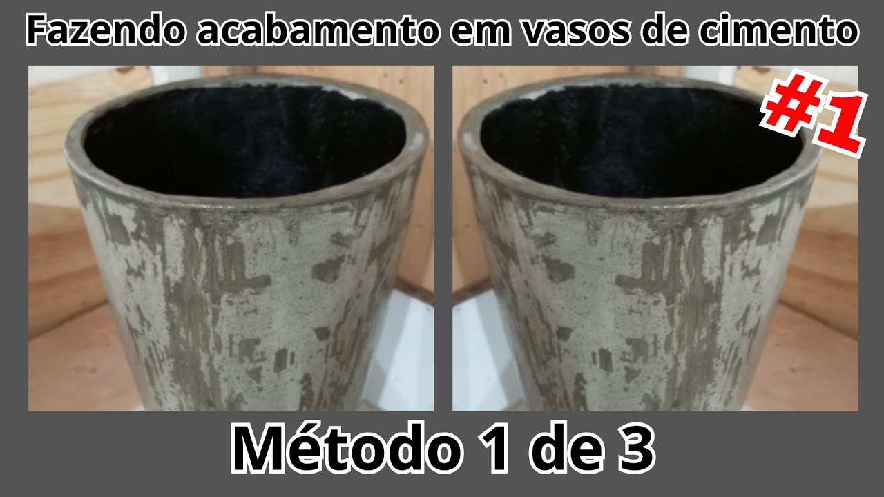 Como fazer acabamento em vasos de cimento / método 1 de 3