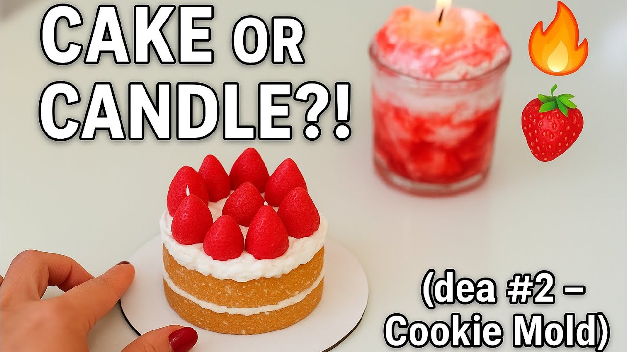 ✅ You’ll Never Believe This Strawberry Cake is Actually a Candle!