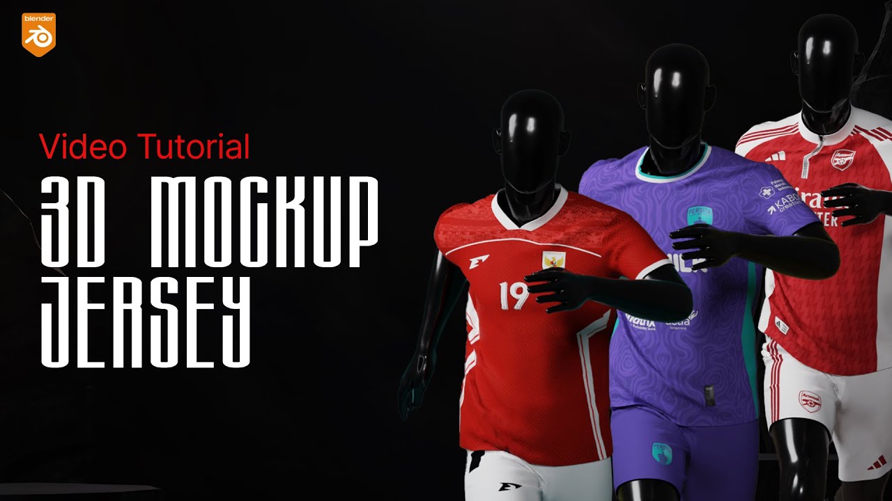 Cara Membuat 3D Mockup Jersey Animasi Berlari Dengan Manekin