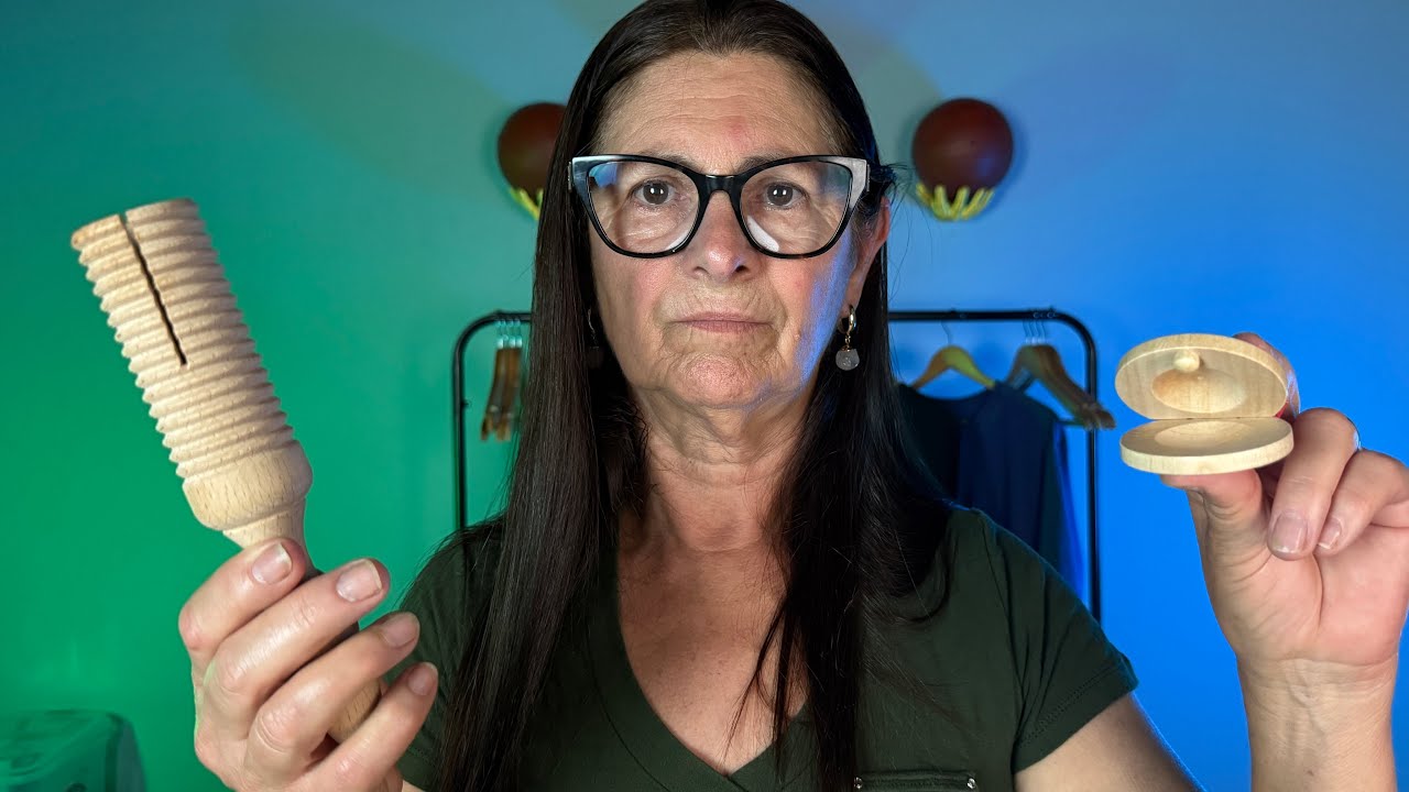 ASMR de SONS RELAXANTES com objetos de madeiras 