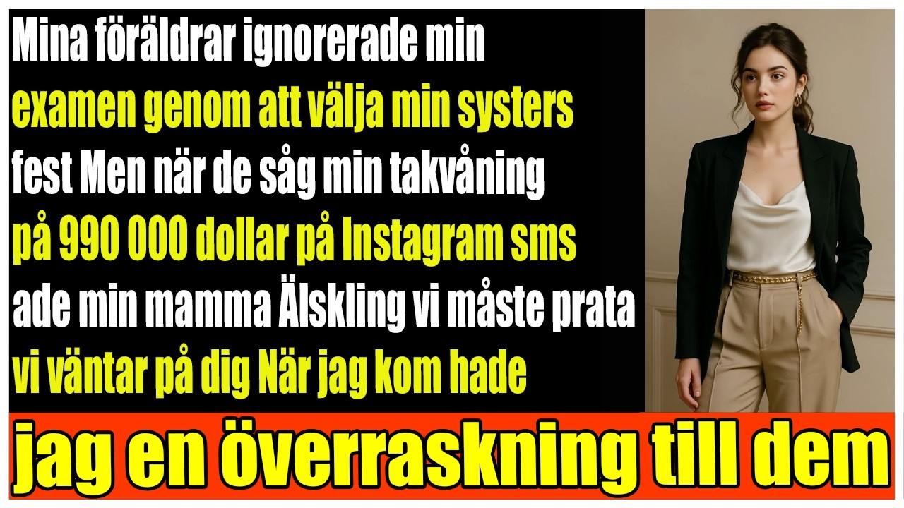 Mina föräldrar ignorerade min examen för min systers fest  7 år senare ångrade de sig