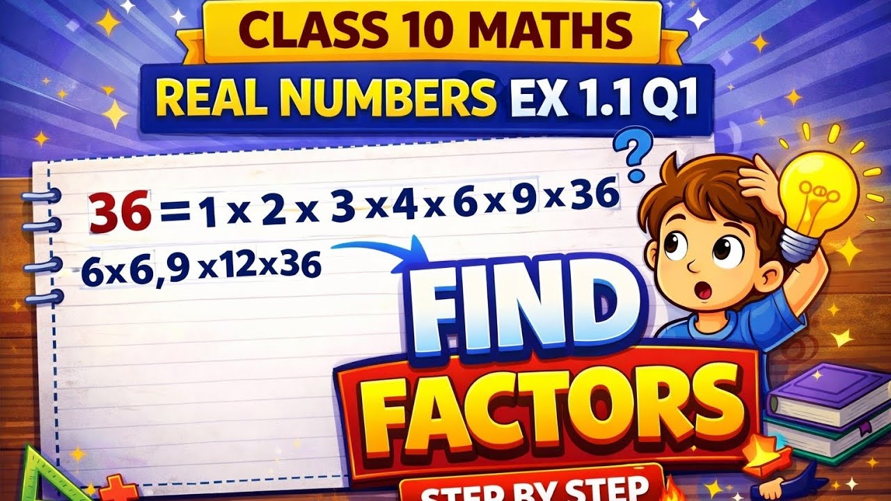 Class 10 Maths Real Numbers Ex 1.1 Q1 | Find Factors Easily | Step-by-Step Method 🔥