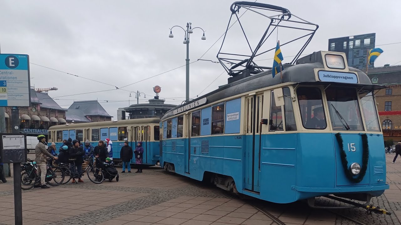 Spårvagnar i Göteborg/Trams in Gothenburg 7/12 2024.