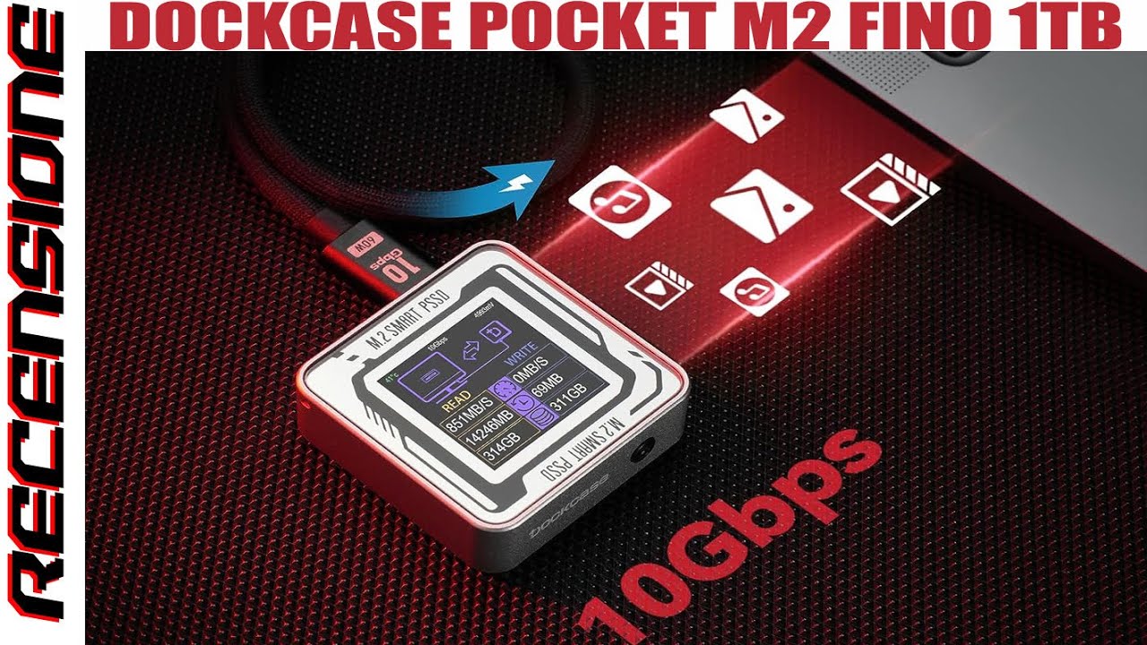 10 Gigabit per secondo in 4 CM ! RECENSIONE Dockcase Pocket m.2 Smart SSD Enclosure
