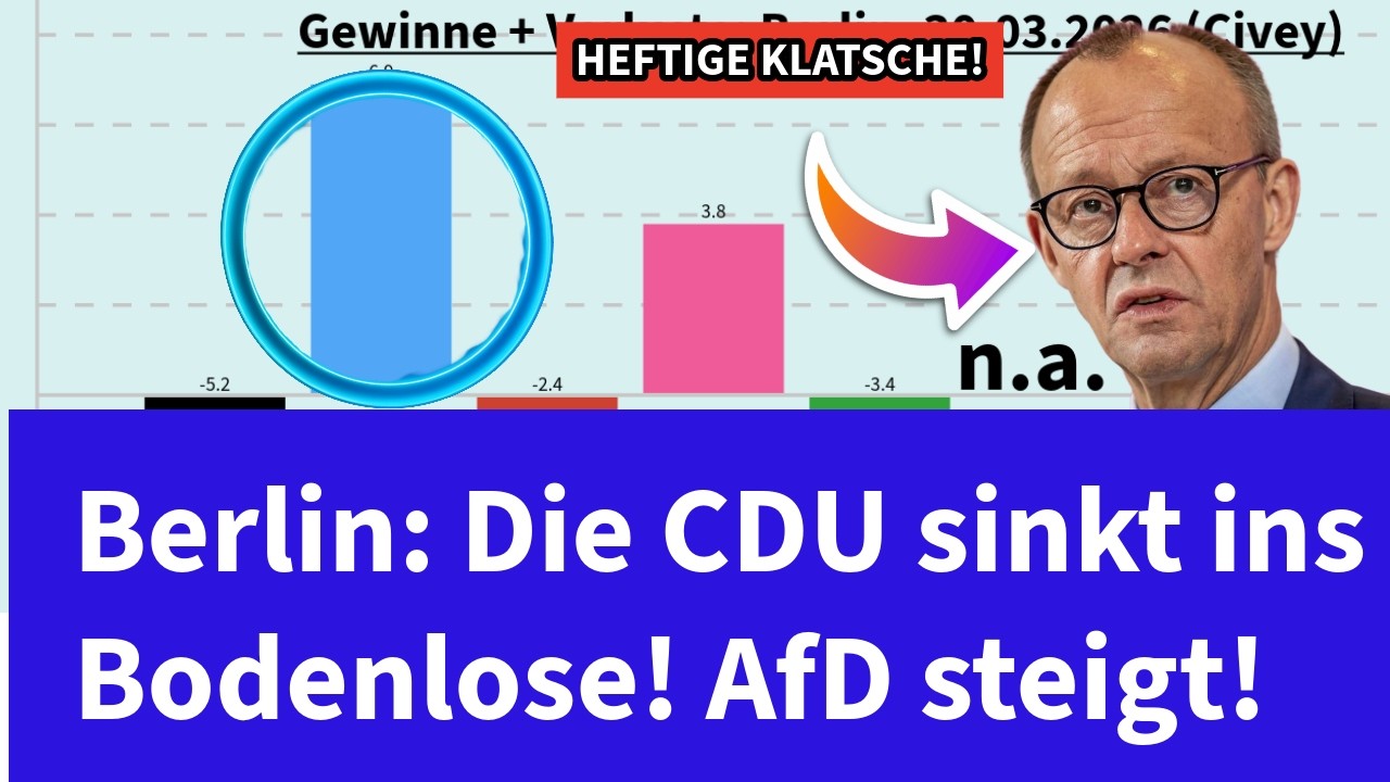 Berlin-Umfrage: AfD ist die gr&ouml;&szlig;te Gewinnerin! | HORROR-SZENARIO droht!