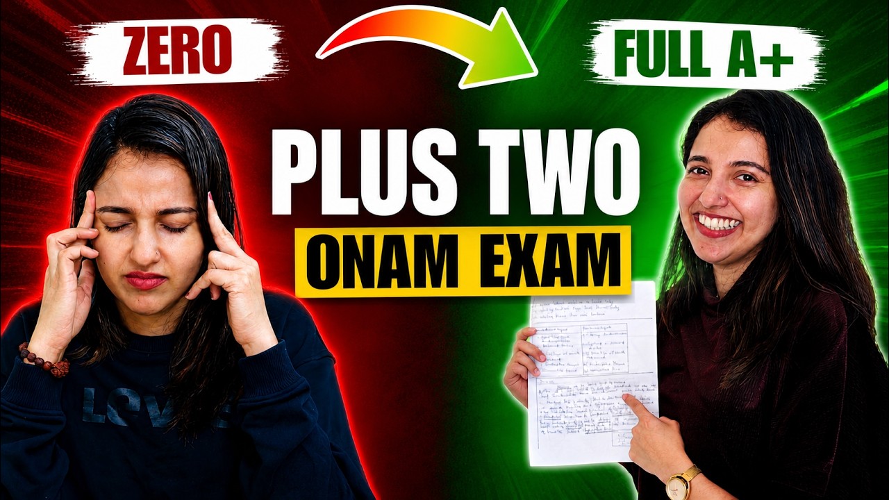 PLUS TWO ONAM EXAM | 1 DAY TO GO | ULTIMATE STUDY PLAN | EXAM WINNER