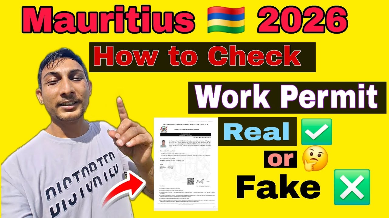Mauritius 🇲🇺 How To Check Work permit Real Or Fake 🤔 पत्ता लागाउनुहोस  घर मा बसेरै ✅ 2026