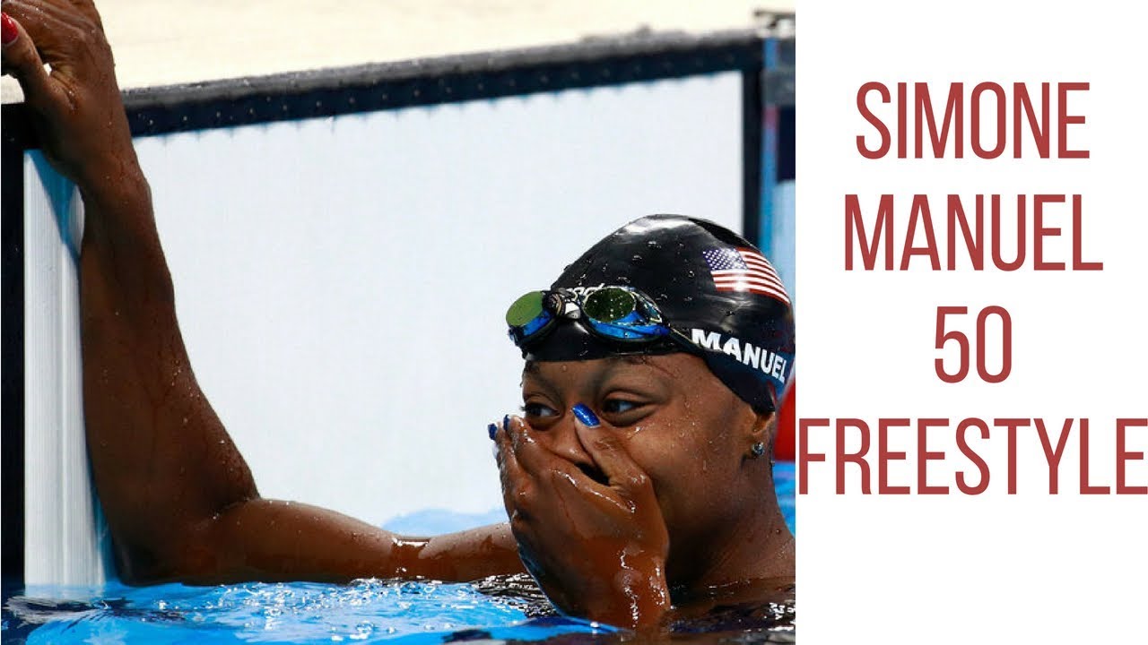 Simone Manuel swims 50 free Stanford-ASU dual meet