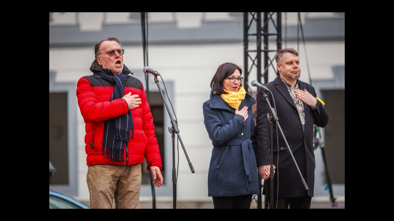 Ukrajinská hymna, České Budějovice, 21. 2. 2026 (audio + foto)