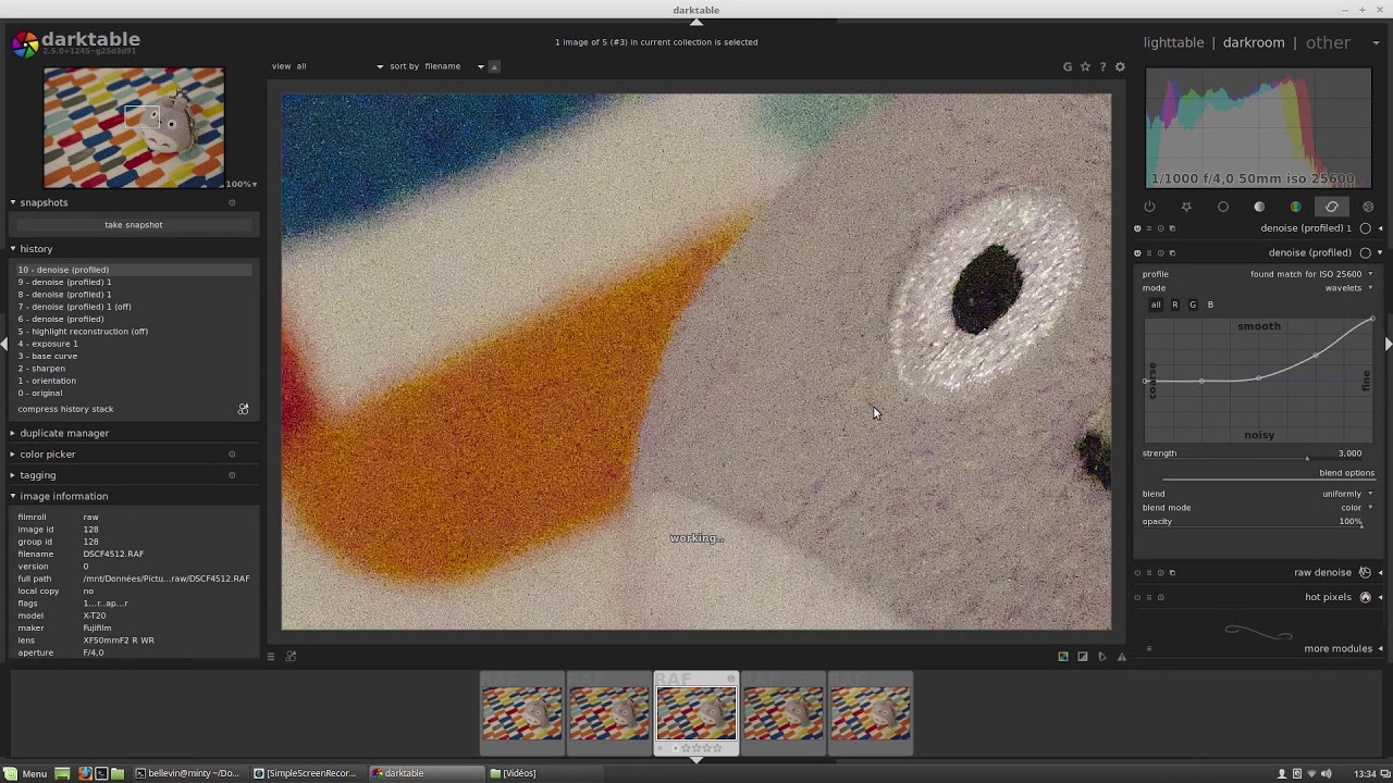 Denoising with darktable 2.6