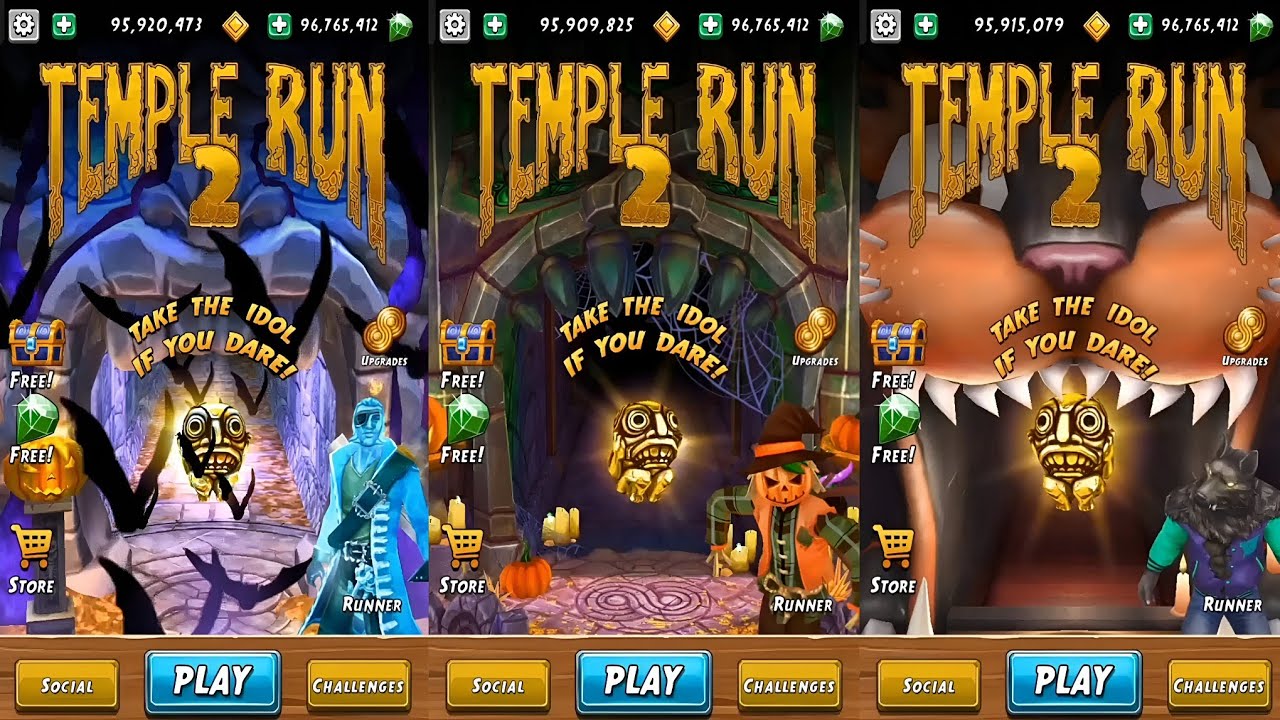 Temple Run 2 Spooky Ridge Vs Spooky Summit Vs Haunted Harvest Map