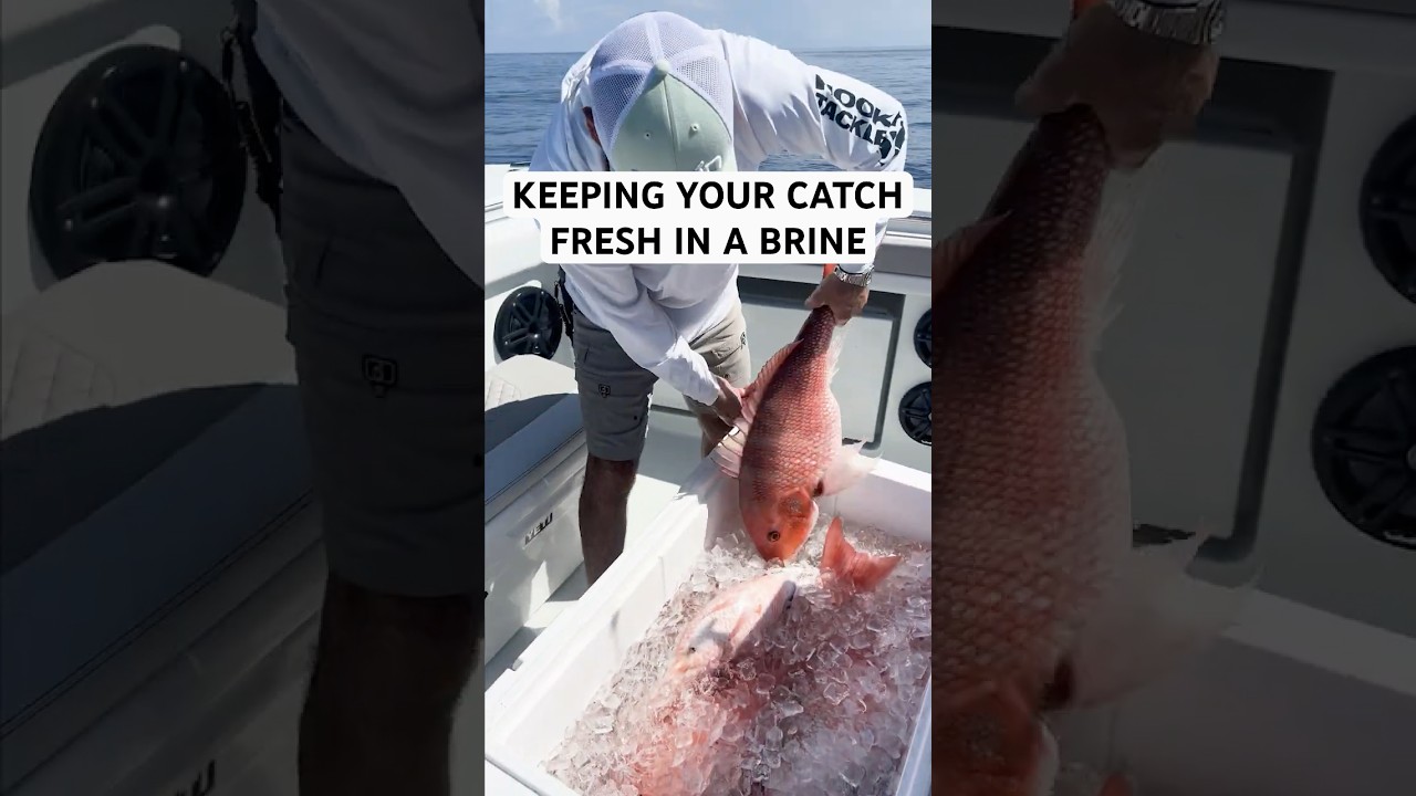 Salt water brine in a YETI® Tundra® Cooler | George Gozdz red snapper fishing @UnfathomedFishing