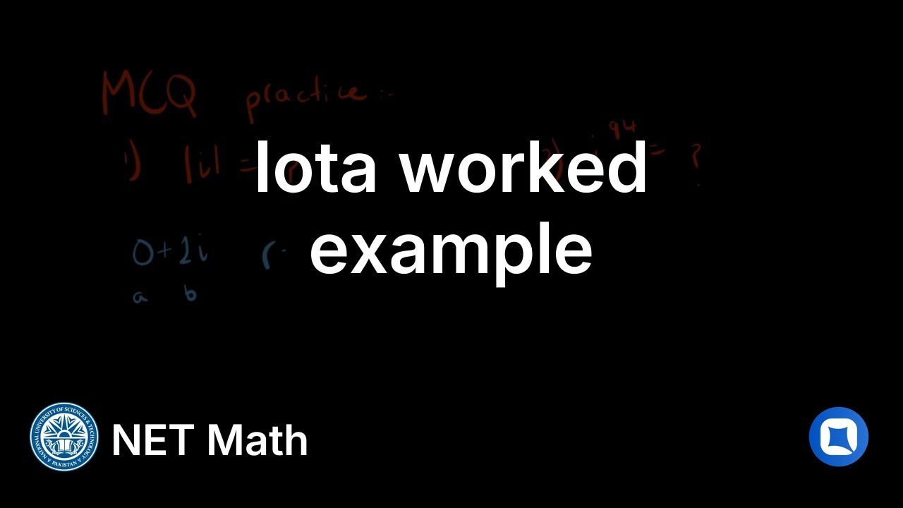 NET Math (Pre-Engineering) | iota: MCQ Practice | Qalam Counseling