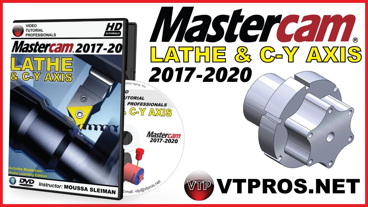 MASTERCAM 2017-2020 - Lathe & C-Y Axis - 6.8 C-Axis - Face Contour - vtpros.net (2018-2019)
