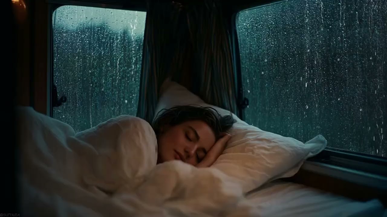 ⚡️ Rain and Thunder Sound On Window Car for Sleeping, Insomnia, Relaxation, Meditation, Focus, Yoga