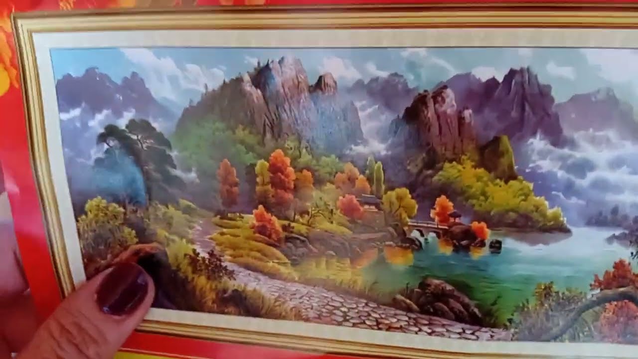 Présentation d'une toile point de croix  de chez Aliexpress