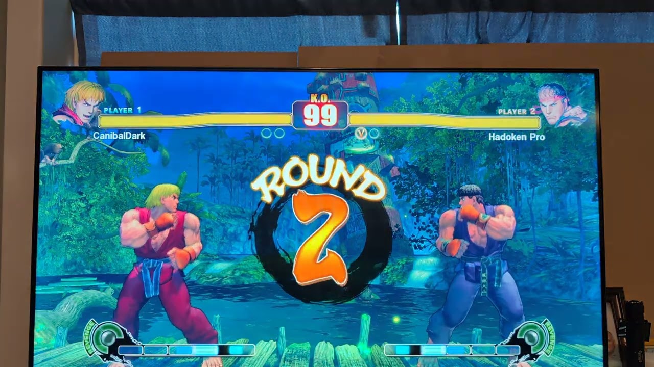 Street Fighter IV Gameplay Online Player Match Ken vs Ryu 3 Round Battle 