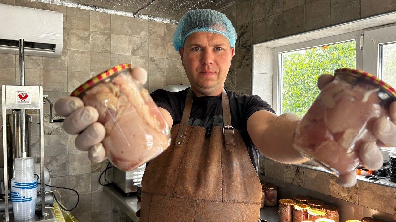 Тушонка із бройлера! Рецепт Від початку й до кінця. Домашній продукт!