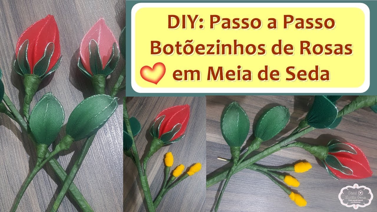 DIY: Como Fazer Botões de Flores em Meia de Seda Passo a Passo (Tutorial de Artesanato) 🌷🌷