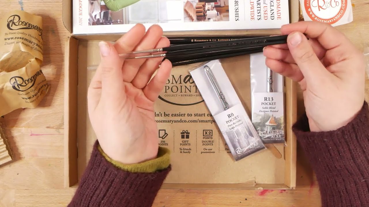 A regular paintbrush order unboxing for a working botanical artist (ft. Rosemary & Co.)