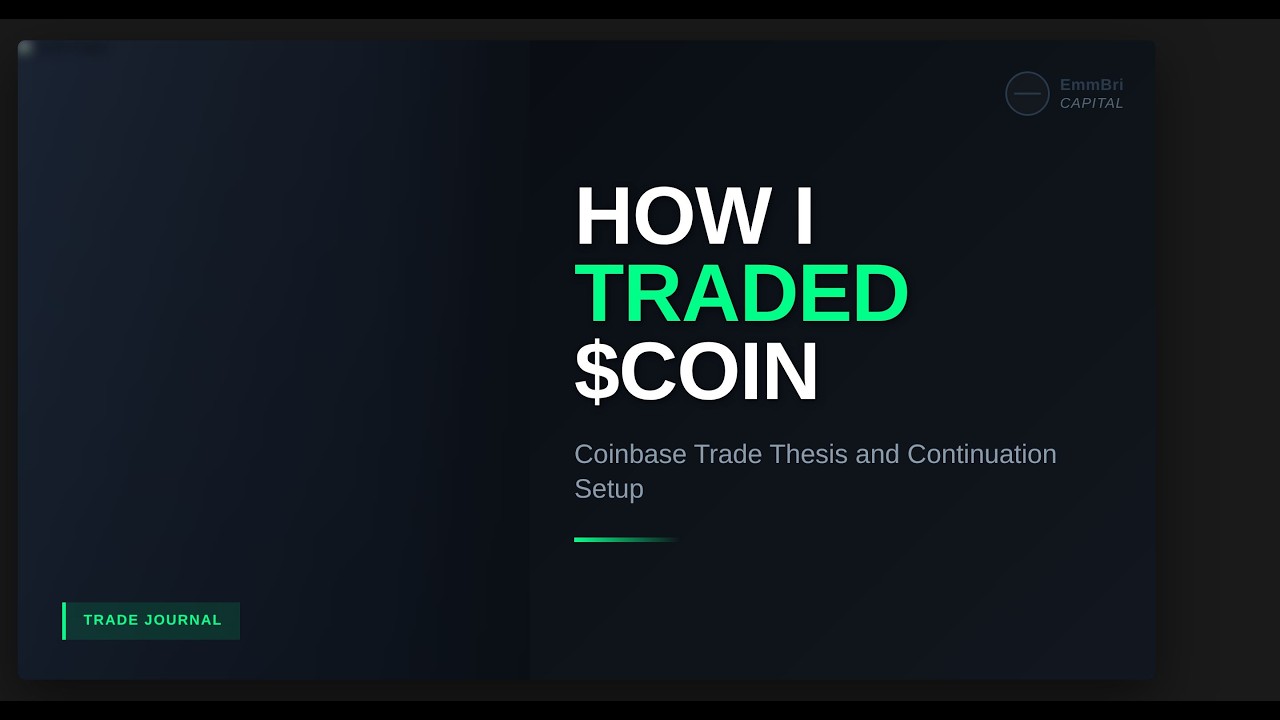 How I Traded $COIN: Coinbase Trade Thesis and Continuation Setup Breakdown