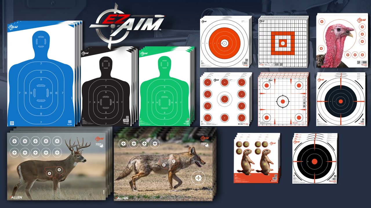 EZ Aim&reg; Paper Target Line by Allen Company - Sight In Targets, Silhouettes, Handgun Trainer
