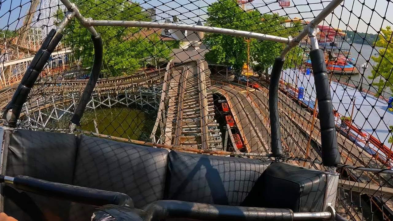 Lost Coaster Of Superstition Mountain On Ride POV - Indiana Beach