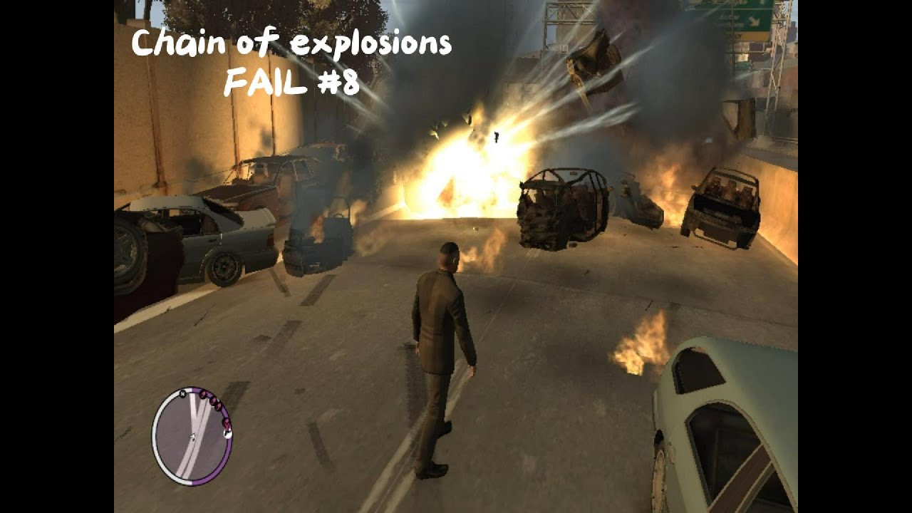 Gta 4 Tbogt : Chain of Explosions  (Fail) #8