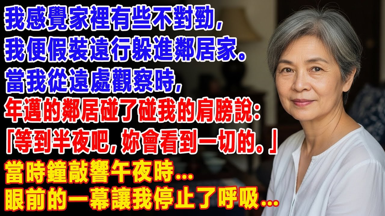 【真實故事】我假裝去旅行，卻撞見兒子和媳婦的恐怖計畫… 😱 原來，他們正密謀...| 父母子女冲突 | 真實故事 | 故事分享 | 情感故事 | 晚年哲理 | 說故事