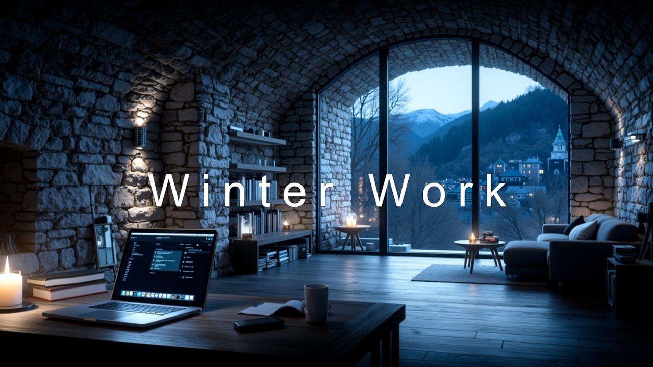 Luxury Workspace Ambient Music ~ Late Night Deep Work Soundtrack & Mountain View