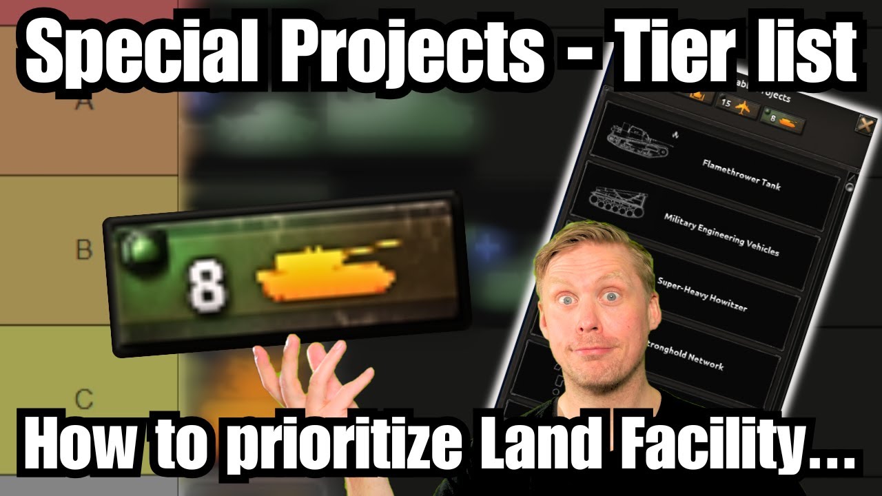 Tier list of Land Special Projects - HOI4 Guide