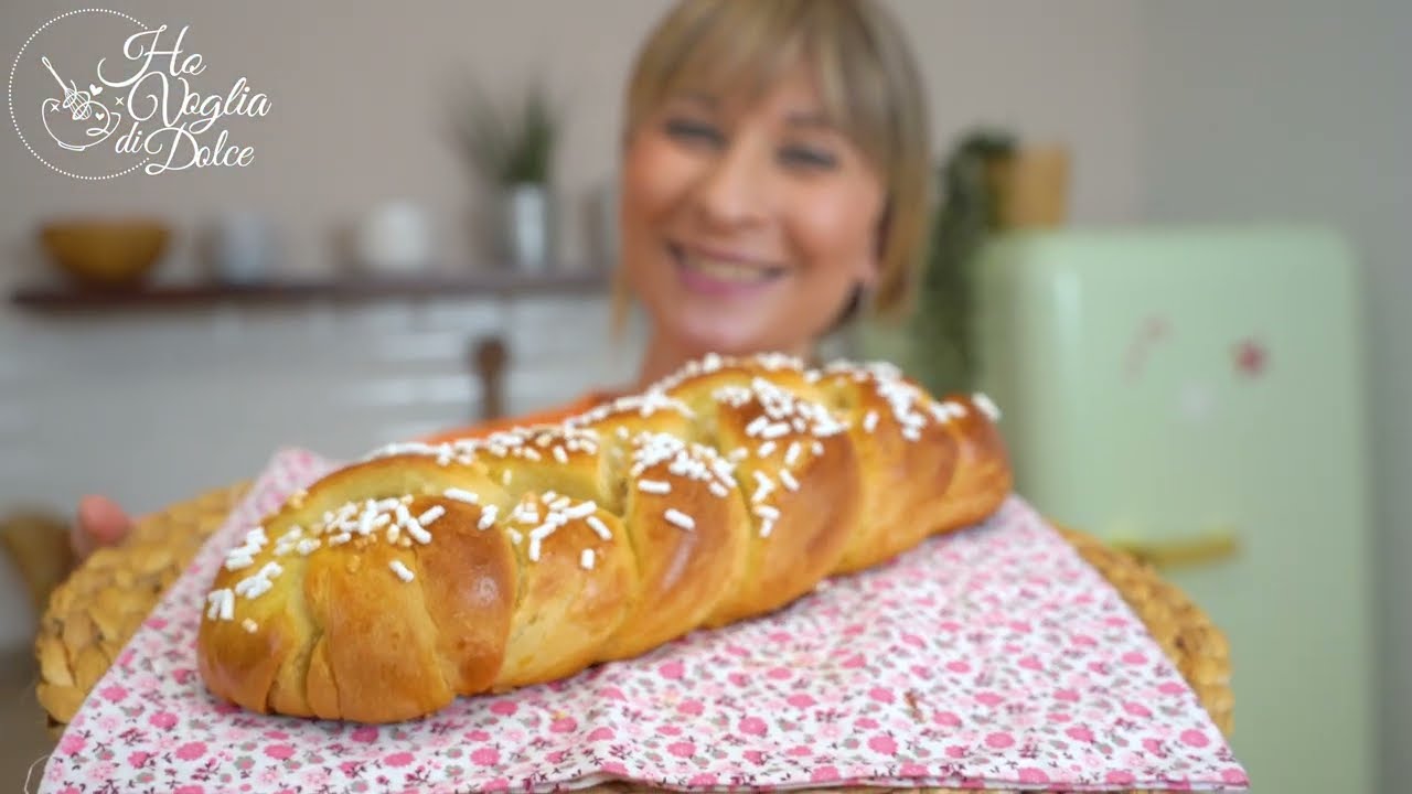 TRECCIA DOLCE DI PAN BRIOCHE SENZA BURRO sofficissima RICETTA HO VOGLIA DI DOLCE