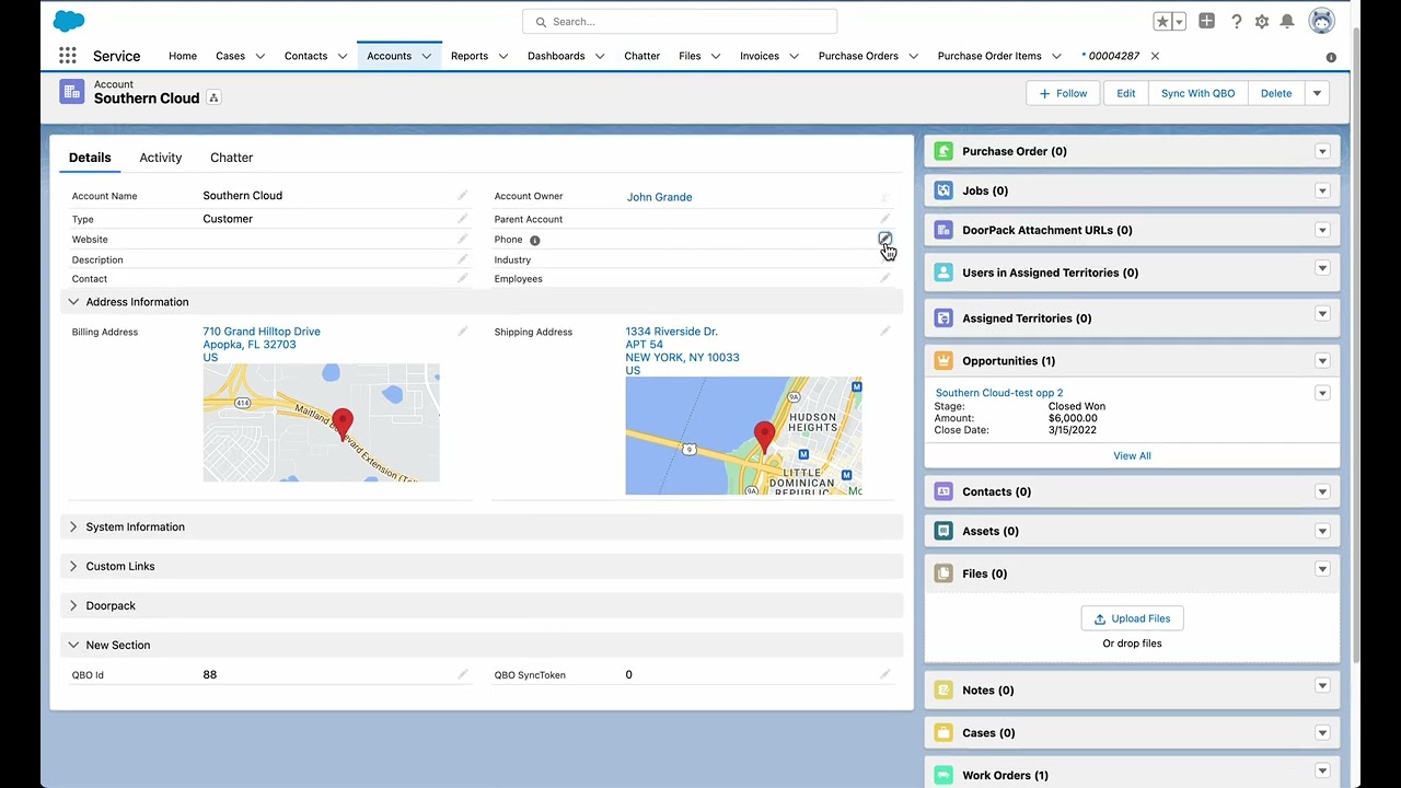 1 Sync SF Account to QBO Customer