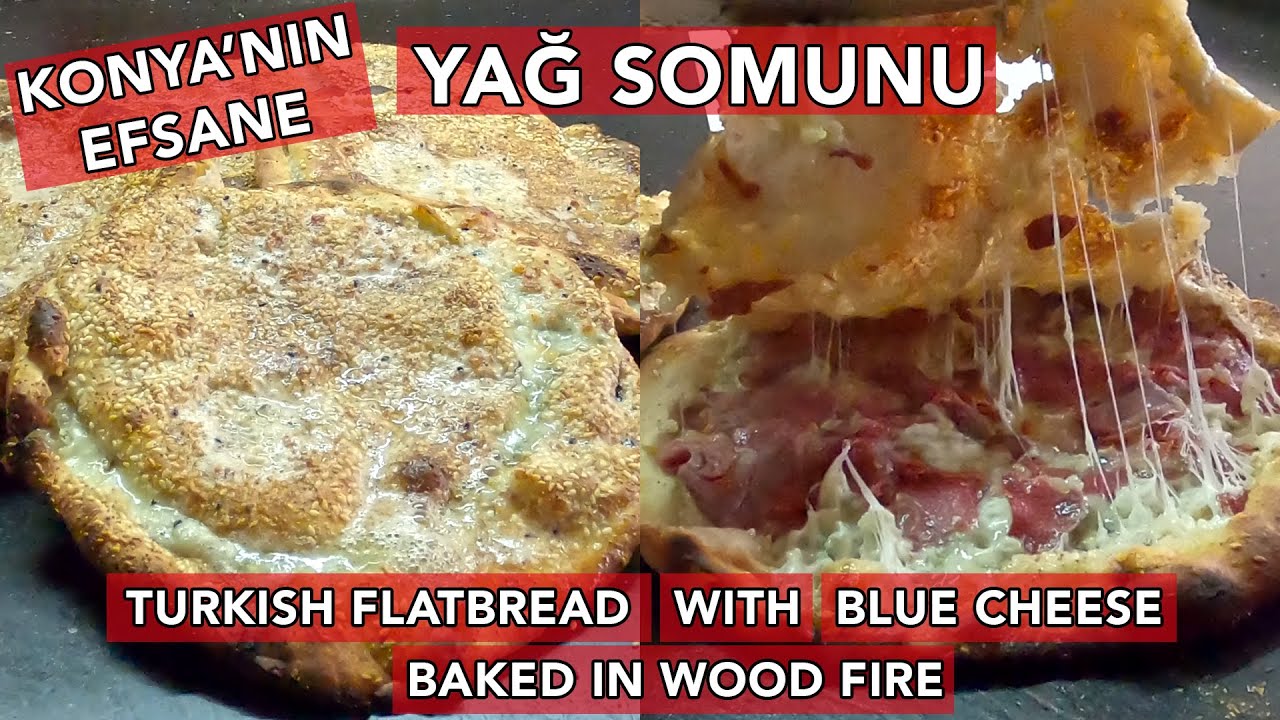 KONYA'NIN MEŞHUR YAĞ SOMUNU 😋 ♨️ TURKISH FLATBREAD WITH BLUE MOULD CHEESE & PASTRAMI 💯 ❤️‍🔥(VLOG-1)❗