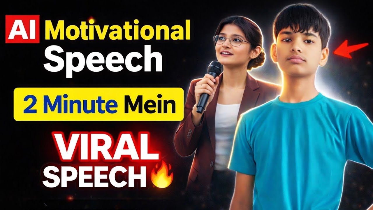 🔥 AI Se Motivational Speech Reels Kaise Banaye? | Free Tools + Full Process 🔥