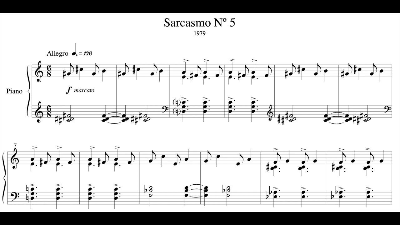 Modesta Bor - 7 Sarcasmos for Piano