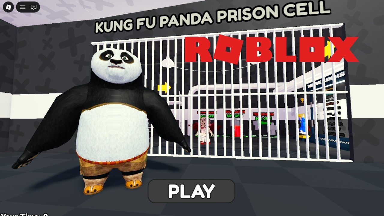 Roblox Gameplay Walkthrough🧙‍♀️KUNG FU PANDA'S Prison Run (OBBY) #gamres #youtubevideo #obby