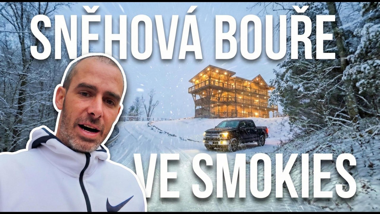 Sněhová bouře ve Smokies | Auto nad srázem | Neprůjezdné cesty | Život v USA