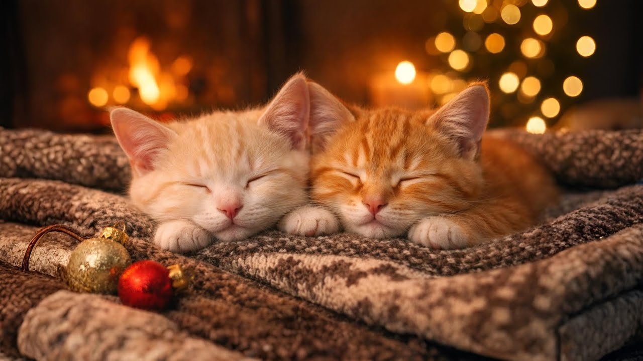 ASMR Video of Purring Cat and Fireplace (11 Hours) for Your Deep Sleep and Relaxation. #purringcats