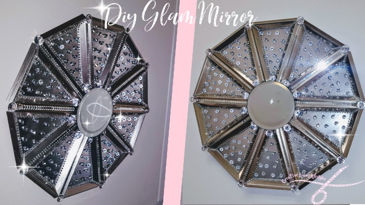Dollar Tree Wall Decor  | Diy Glam Mirror with Picture Frames | Unique Diys Pic Frame Part 2