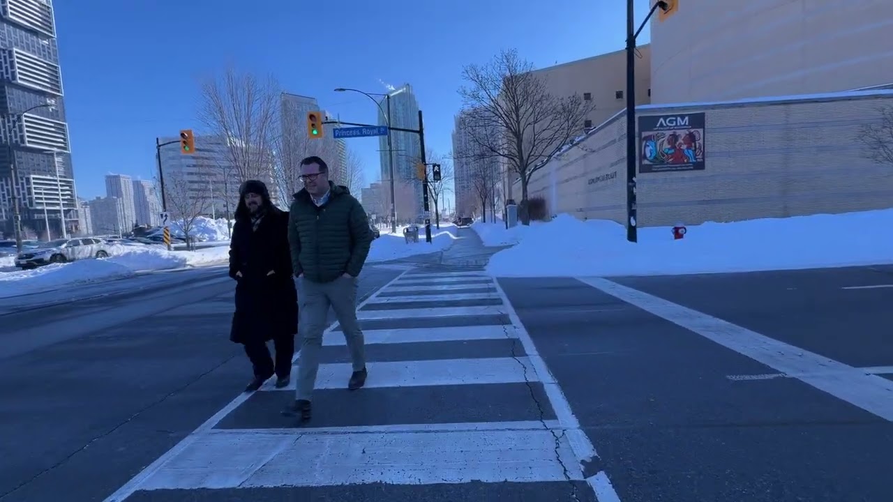 A Winter Stroll to the Mississauga Civic Centre and Celebration Square Skating Rink  -6° Celsius