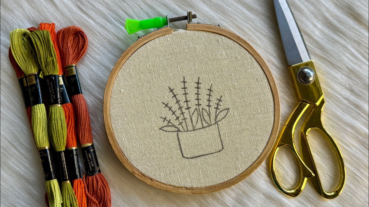🌸Very Easy!! Flower Basket Embroidery | Cluster Stitch Flowers | Embroidery Tutorial for Beginners❤️