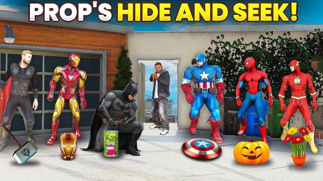Shin chan & Franklin Playing New ‘Prop’ Hide & Seek With Avengers in Avengers House |Gta 5 in Telugu