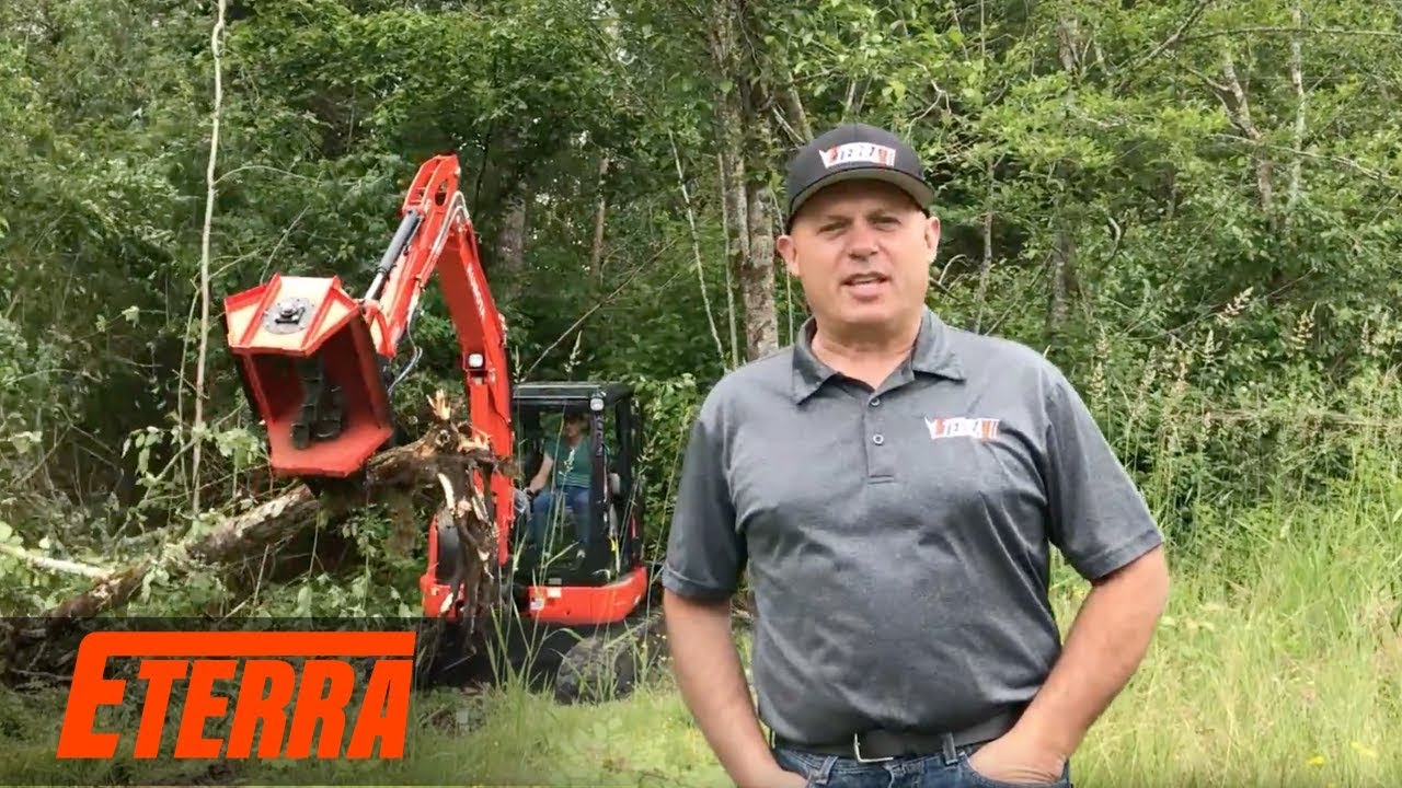 The EX-30 V1 Excavator Flail Mower by Eterra - Kubota - 057 Mowing Video