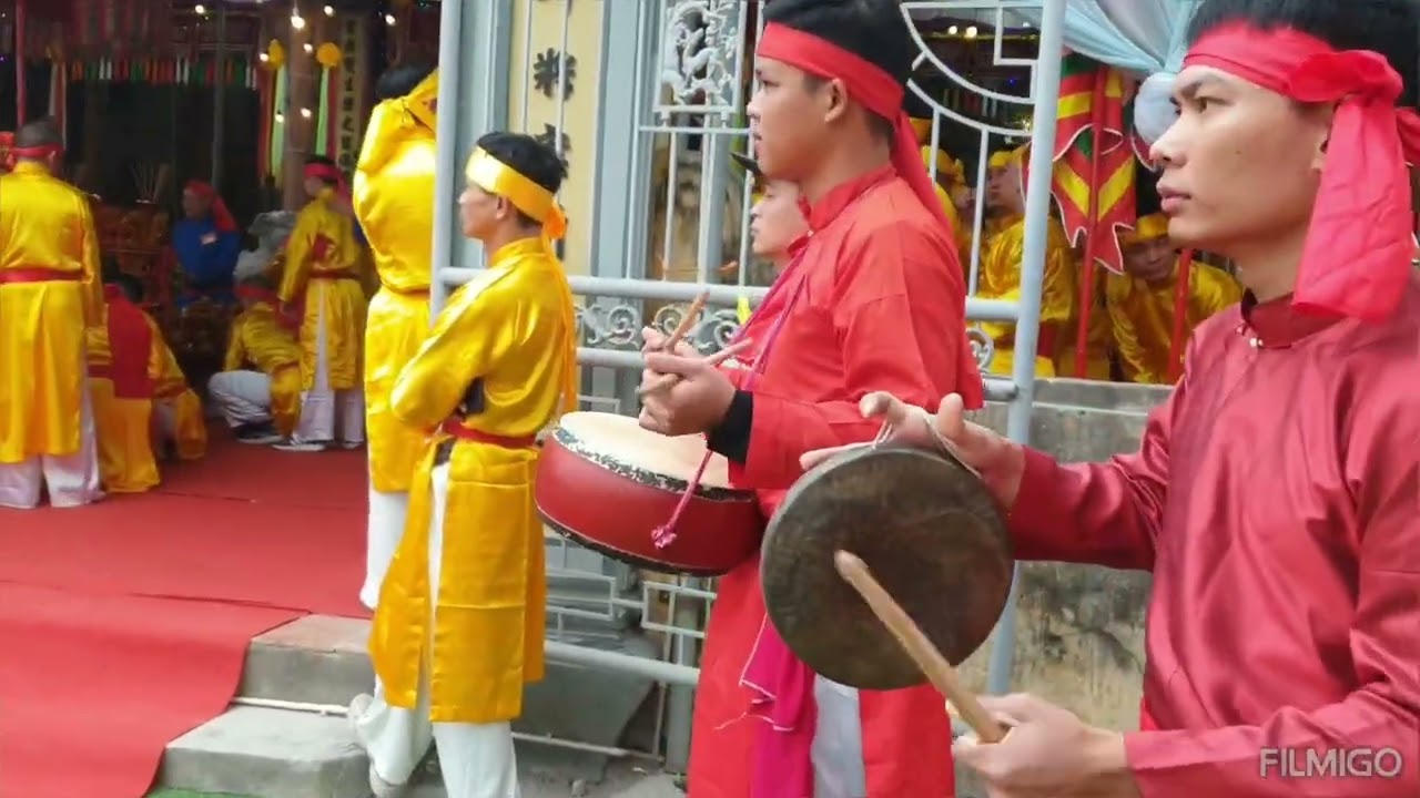 Lễ hội truyền thống làng Trạch Xá năm 2025 Rước điểm quân và rước Sắc sáng 14 ÂL
