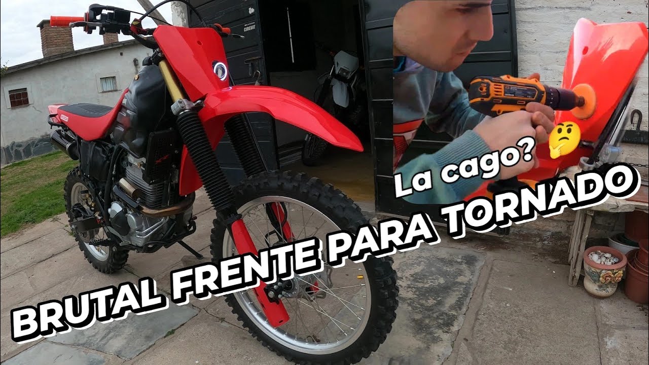 Adaptación de Frente a Honda Tornado// Guardabarro CRF y porta numero /Potty EstetiK