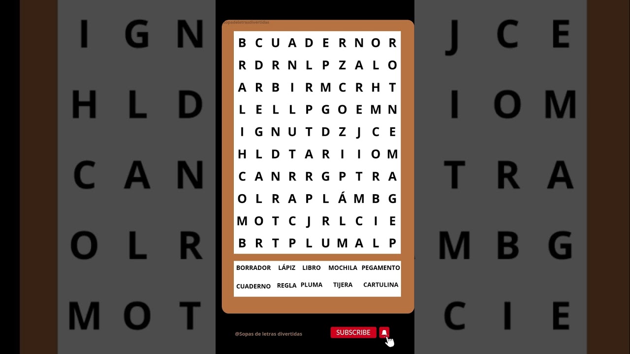 Encuentra 10 palabras escolares en esta sopa de letras 🖍️📒 