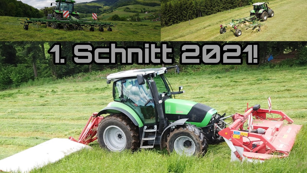Gewaltiger Ertrag beim ERSTEN SCHNITT 2021! | Deutz-Fahr, Krone, Kuhn, Pöttinger