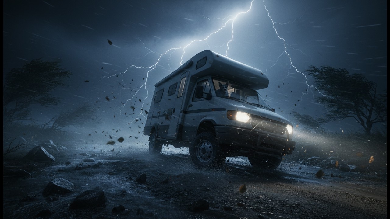 TRAPPED IN 80MPH HURRICANE WINDS: My Van Nearly FLIPPED Over With My Dog Inside! (Scariest Night)