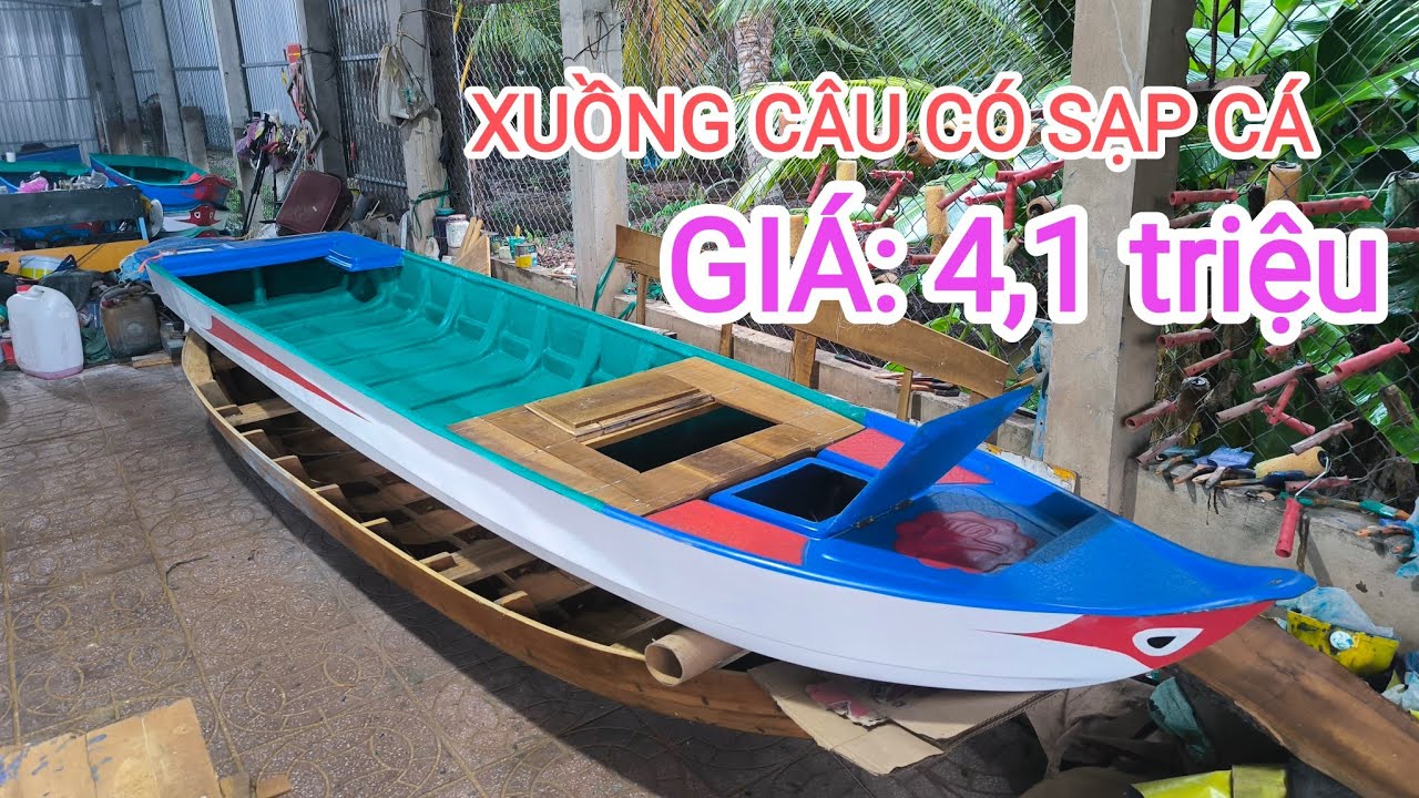 XUỒNG CÂU 4,9m NGAN 93 CAO 30 CÓ SẠP CÁ GIÁ 4,1 TRIỆU 0766952171 sáu hoà